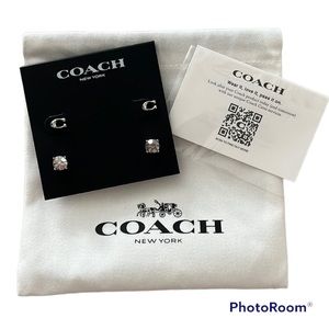 New Coach Stud Earring Set